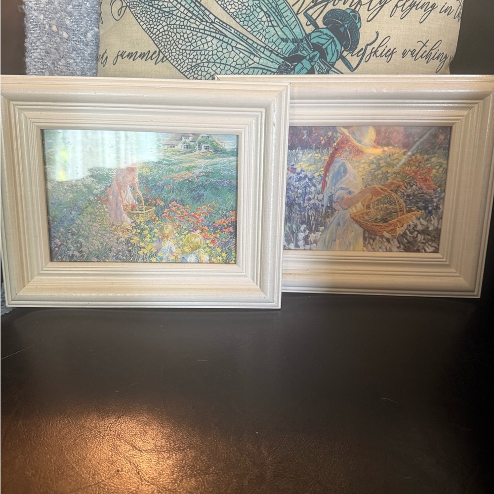 Set of Two Framed Impressionist Art Prints afternoon Tea? Beautiful